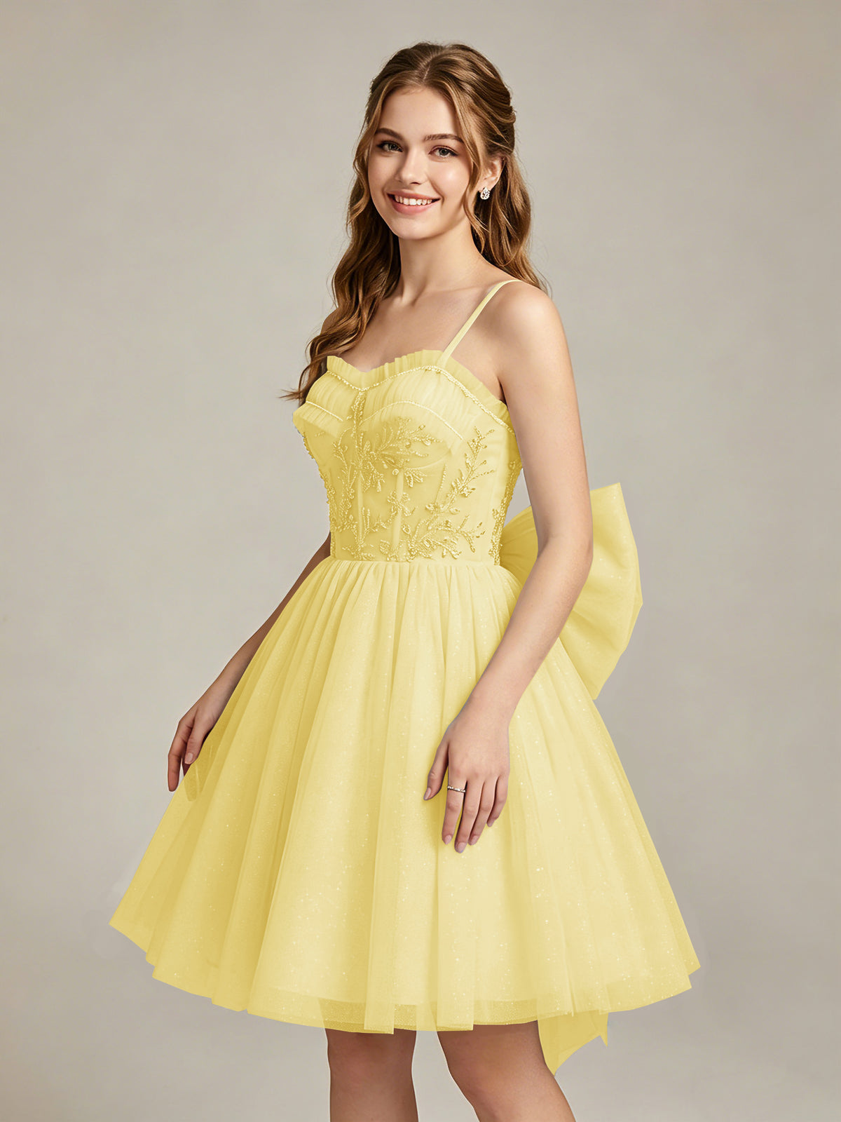 A-Line Light Cyan Sweetheart Tulle Homecoming Dresses with Lace Appliques