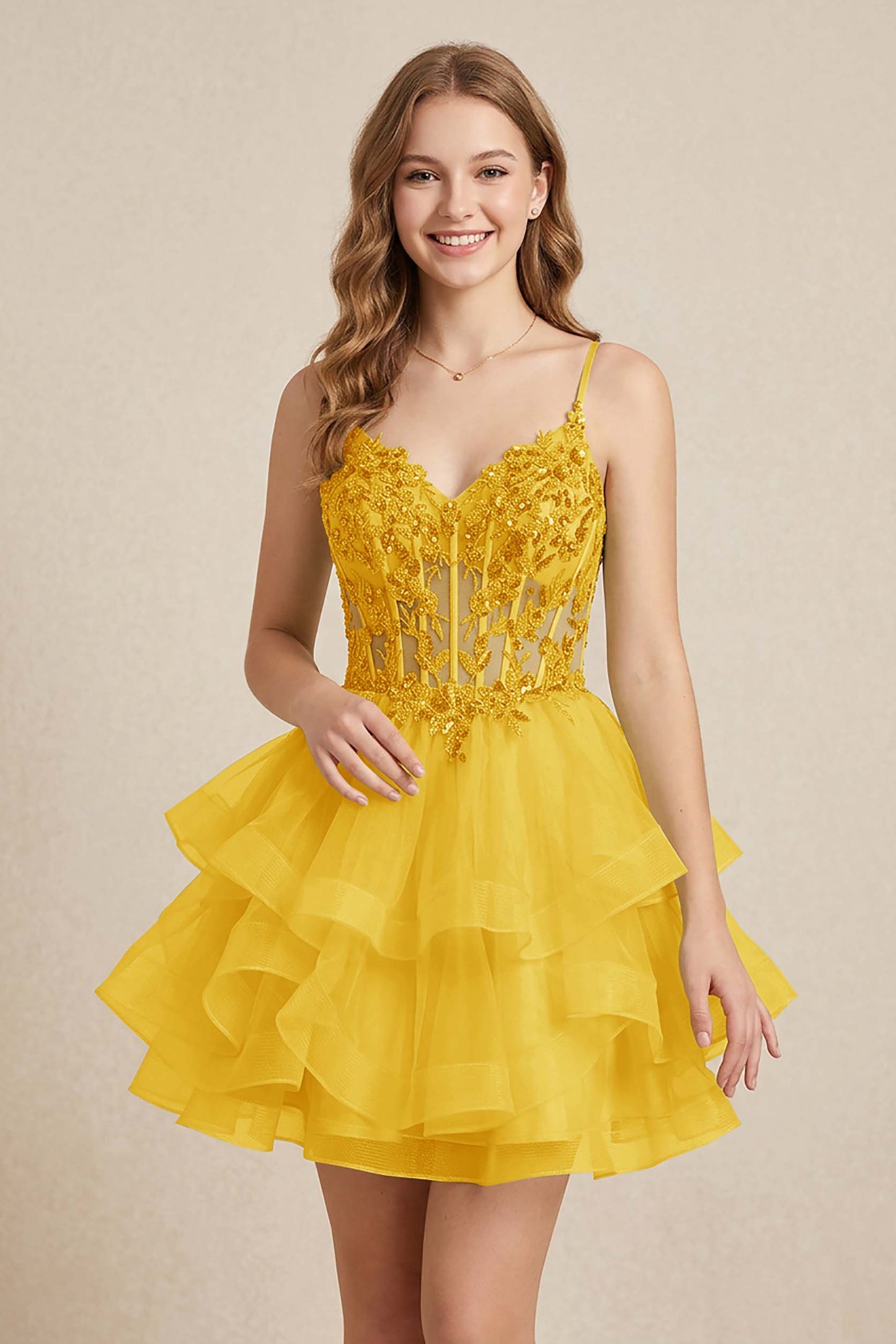 Mint Green Sequin Corset Tiered Tulle Mini Homecoming Dresses