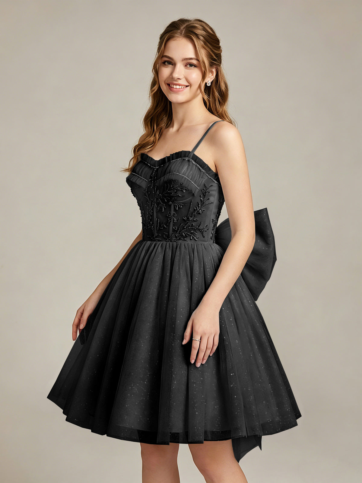 A-Line Light Cyan Sweetheart Tulle Homecoming Dresses with Lace Appliques