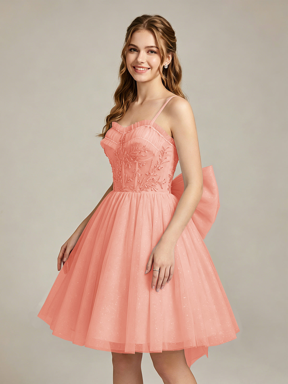 A-Line Light Cyan Sweetheart Tulle Homecoming Dresses with Lace Appliques