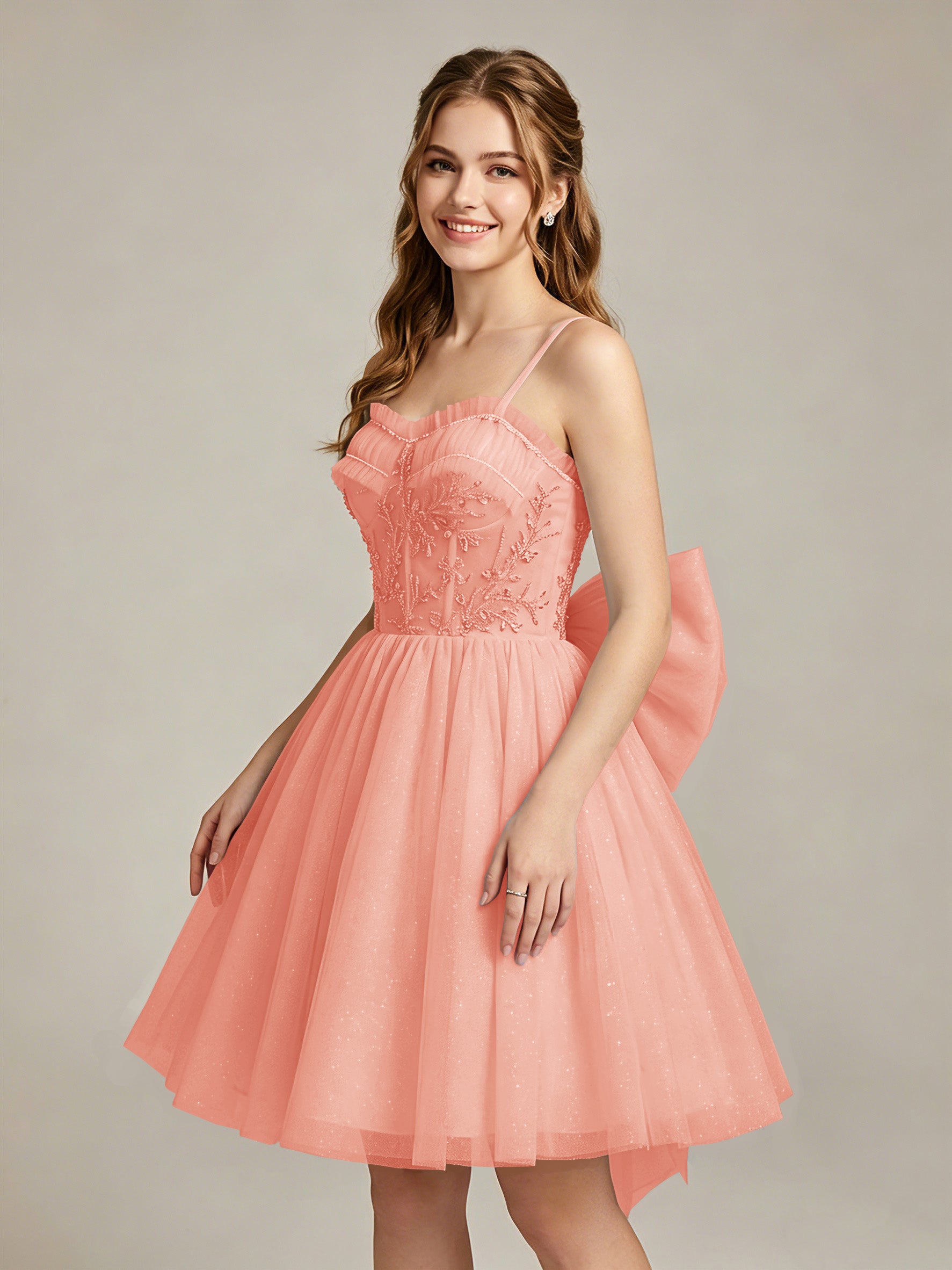 A-Line Light Cyan Sweetheart Tulle Homecoming Dresses with Lace Appliques
