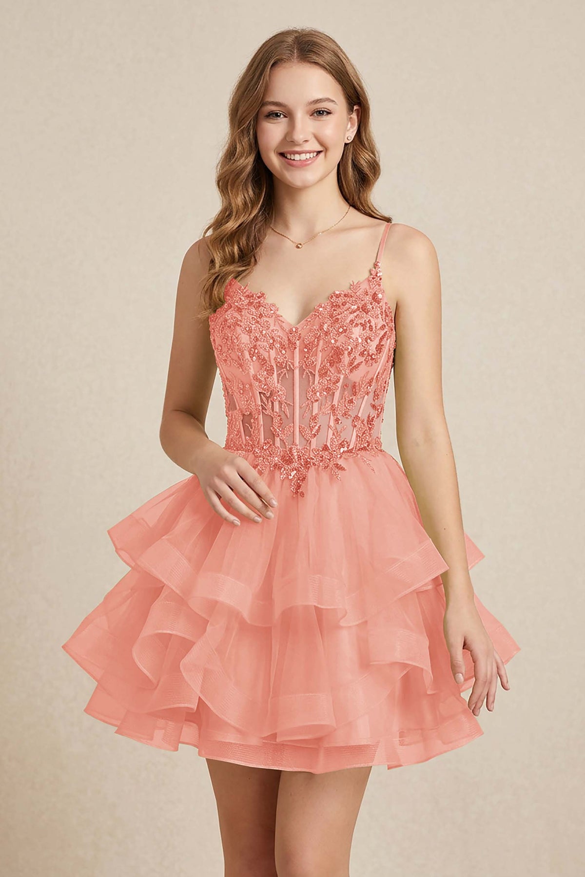 Mint Green Sequin Corset Tiered Tulle Mini Homecoming Dresses