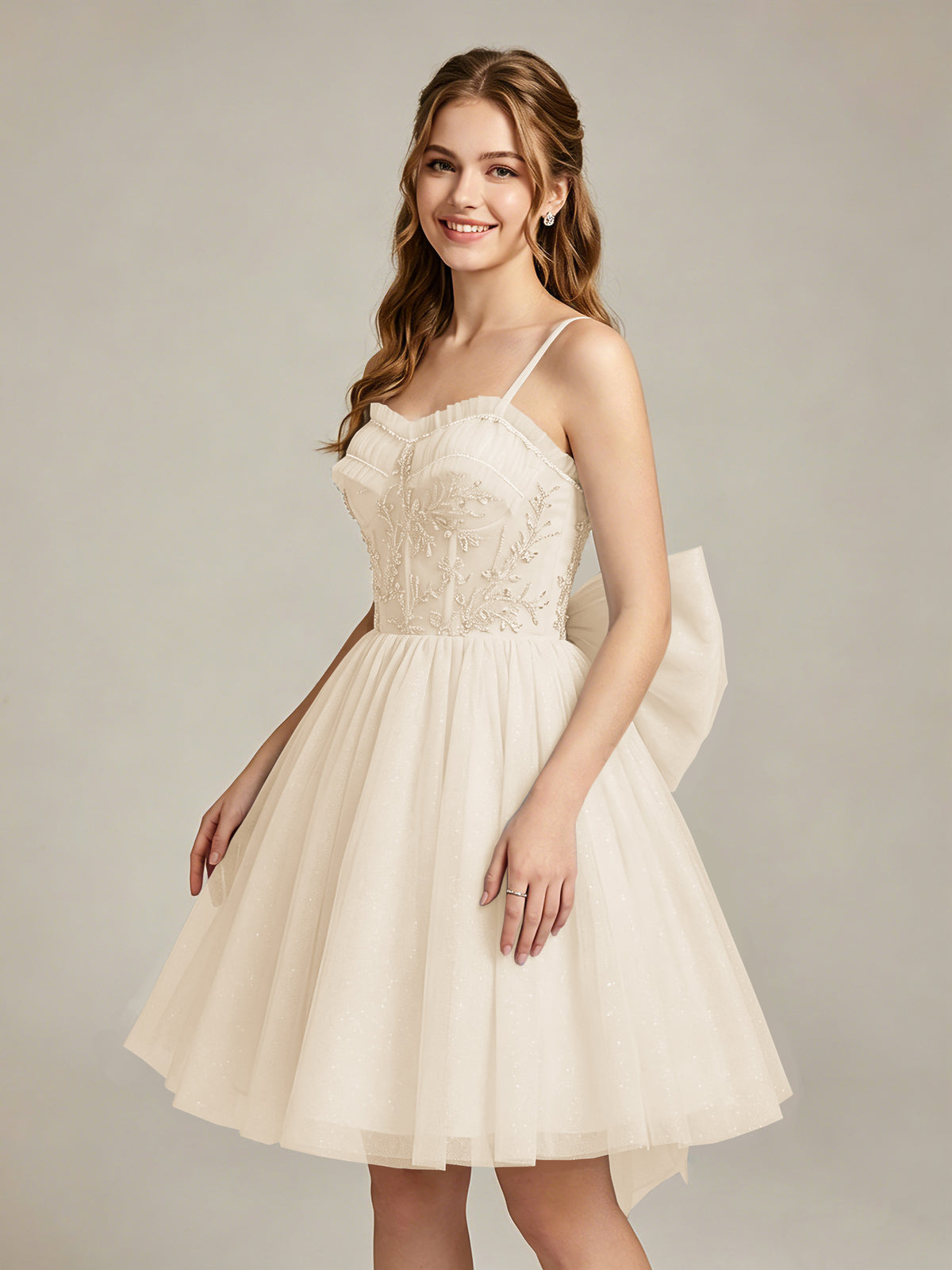 A-Line Light Cyan Sweetheart Tulle Homecoming Dresses with Lace Appliques