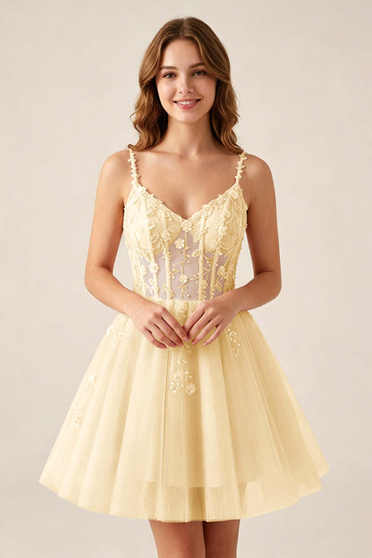 Blush Pink Sequin Corset Sleeveless Short Tulle Homecoming Dresses