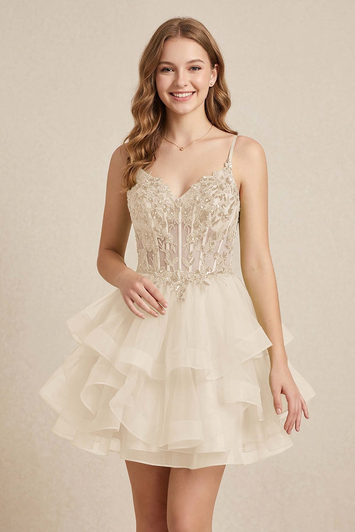 Mint Green Sequin Corset Tiered Tulle Mini Homecoming Dresses