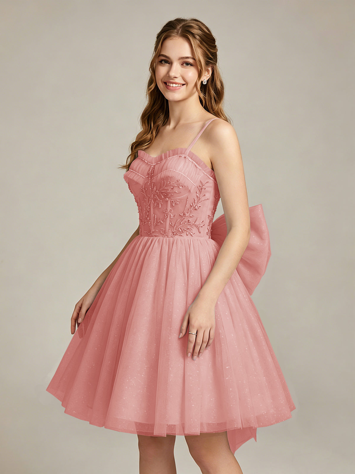 A-Line Light Cyan Sweetheart Tulle Homecoming Dresses with Lace Appliques