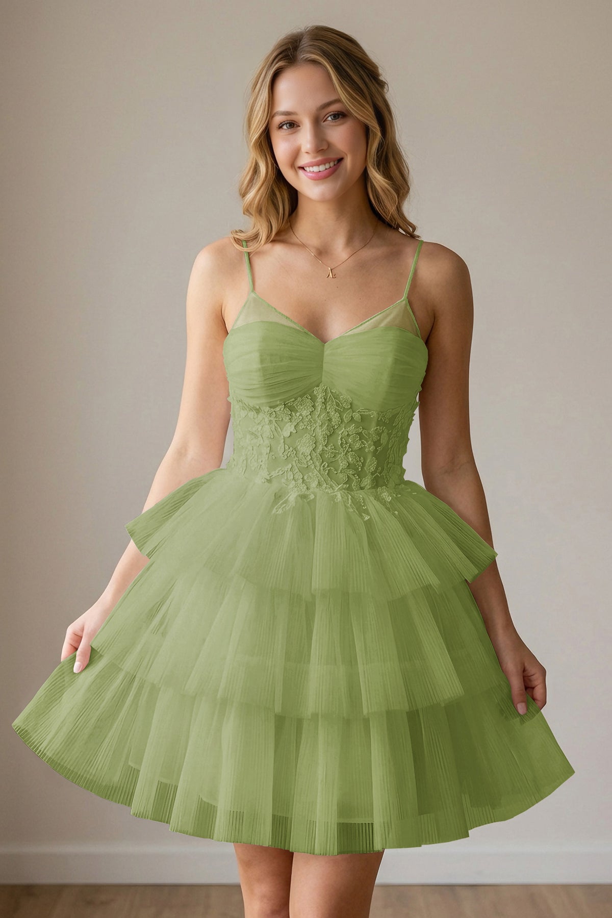 White Corset Tulle Short Homecoming Dresses With Tiered Ruffle