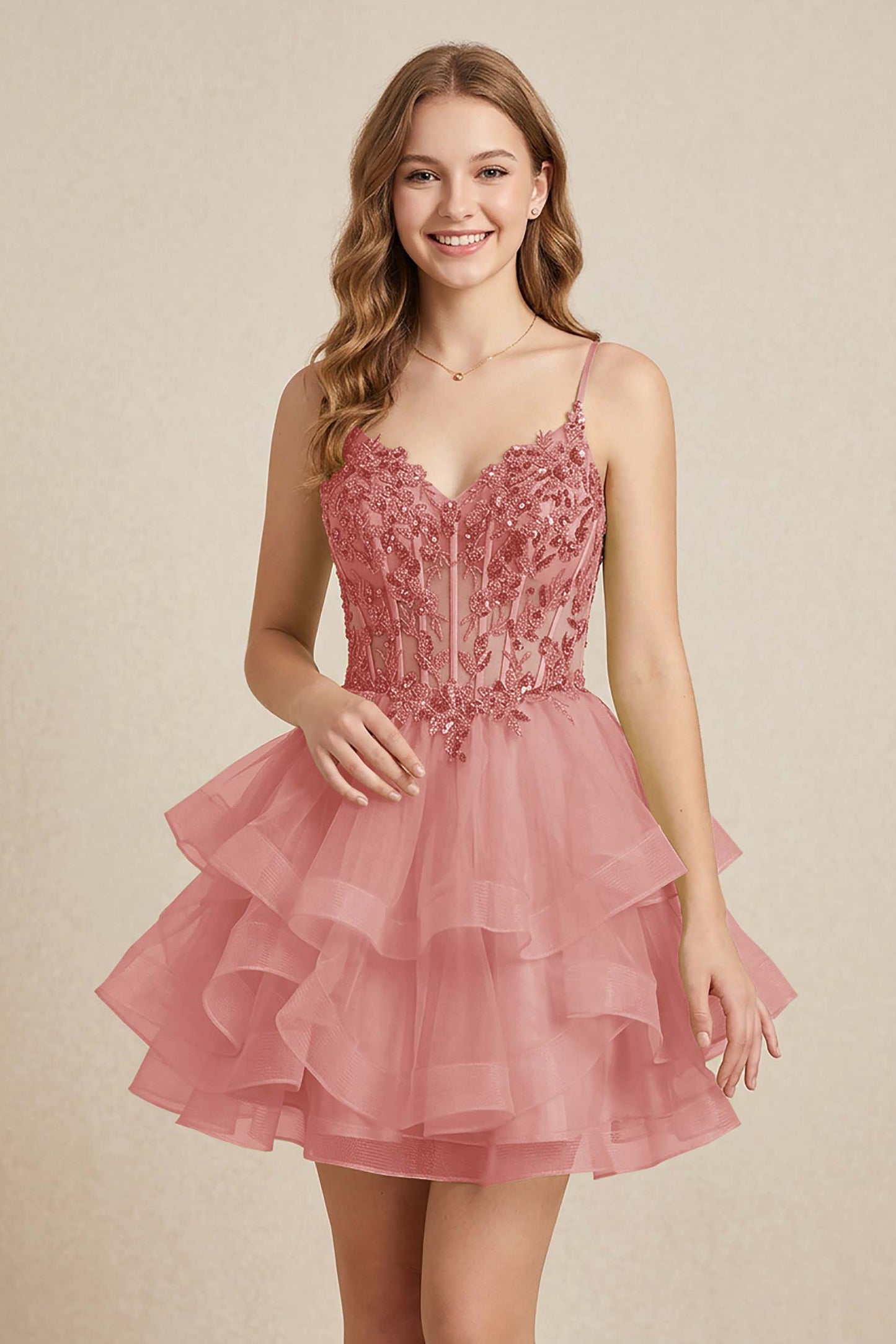 Mint Green Sequin Corset Tiered Tulle Mini Homecoming Dresses