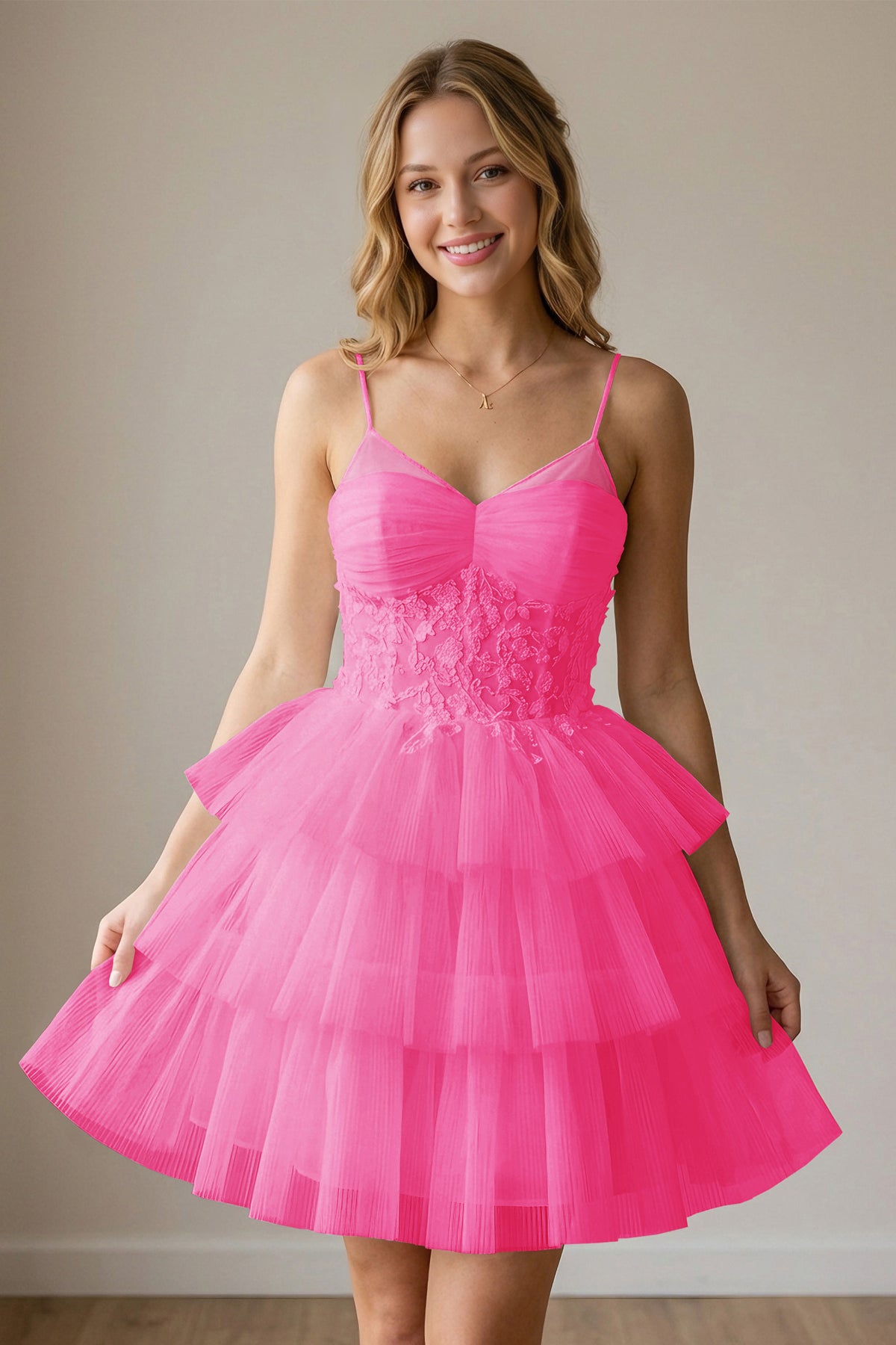 White Corset Tulle Short Homecoming Dresses With Tiered Ruffle