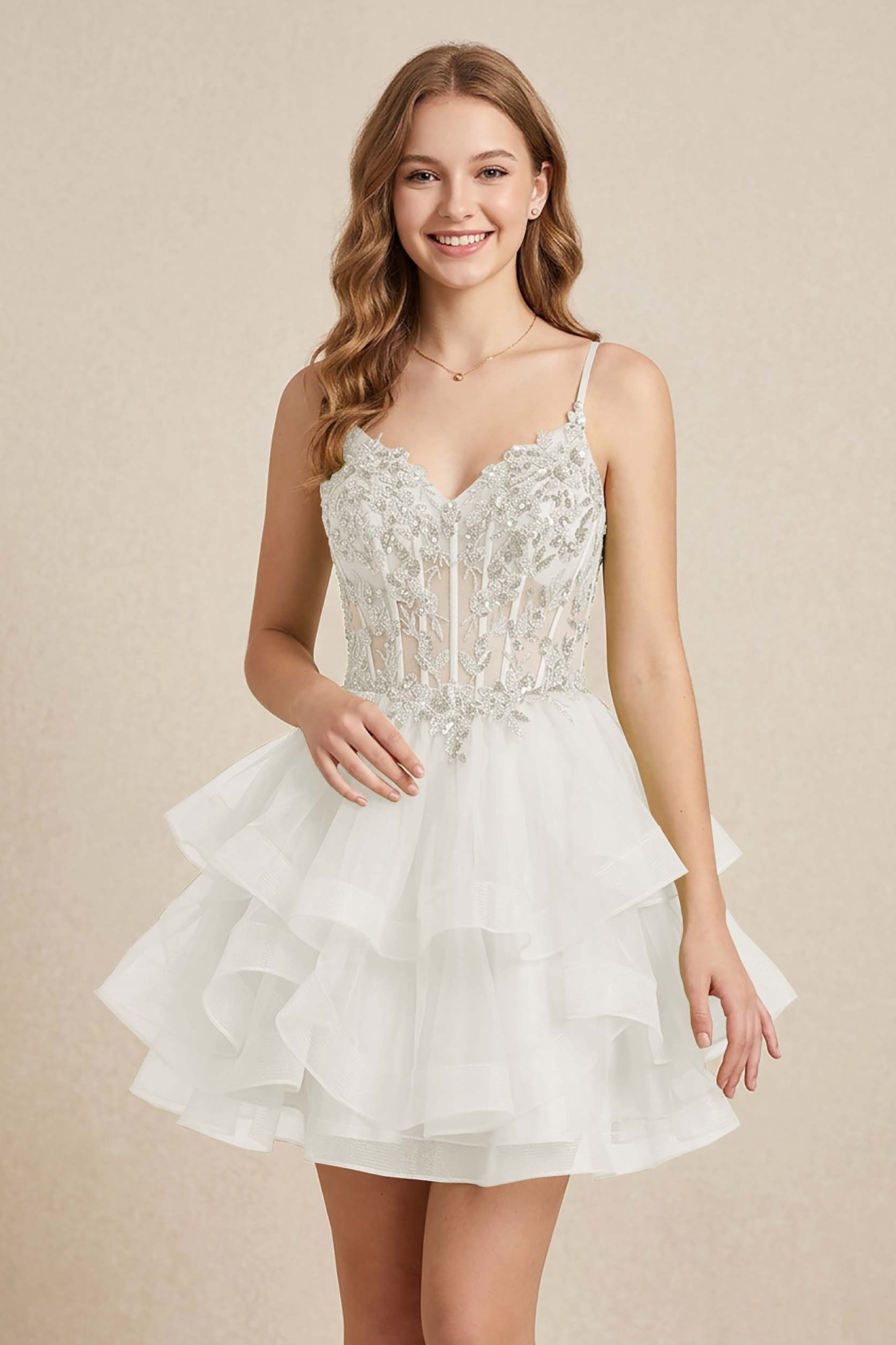 Mint Green Sequin Corset Tiered Tulle Mini Homecoming Dresses