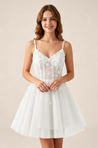 Blush Pink Sequin Corset Sleeveless Short Tulle Homecoming Dresses