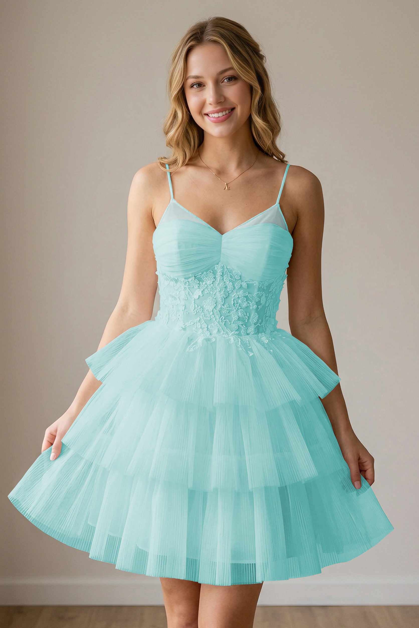 White Corset Tulle Short Homecoming Dresses With Tiered Ruffle