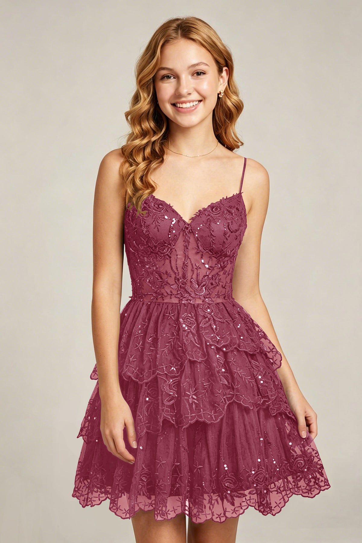 Sweetheart V-Neck Black Lace appliques Homecoming Dresses with Sequins
