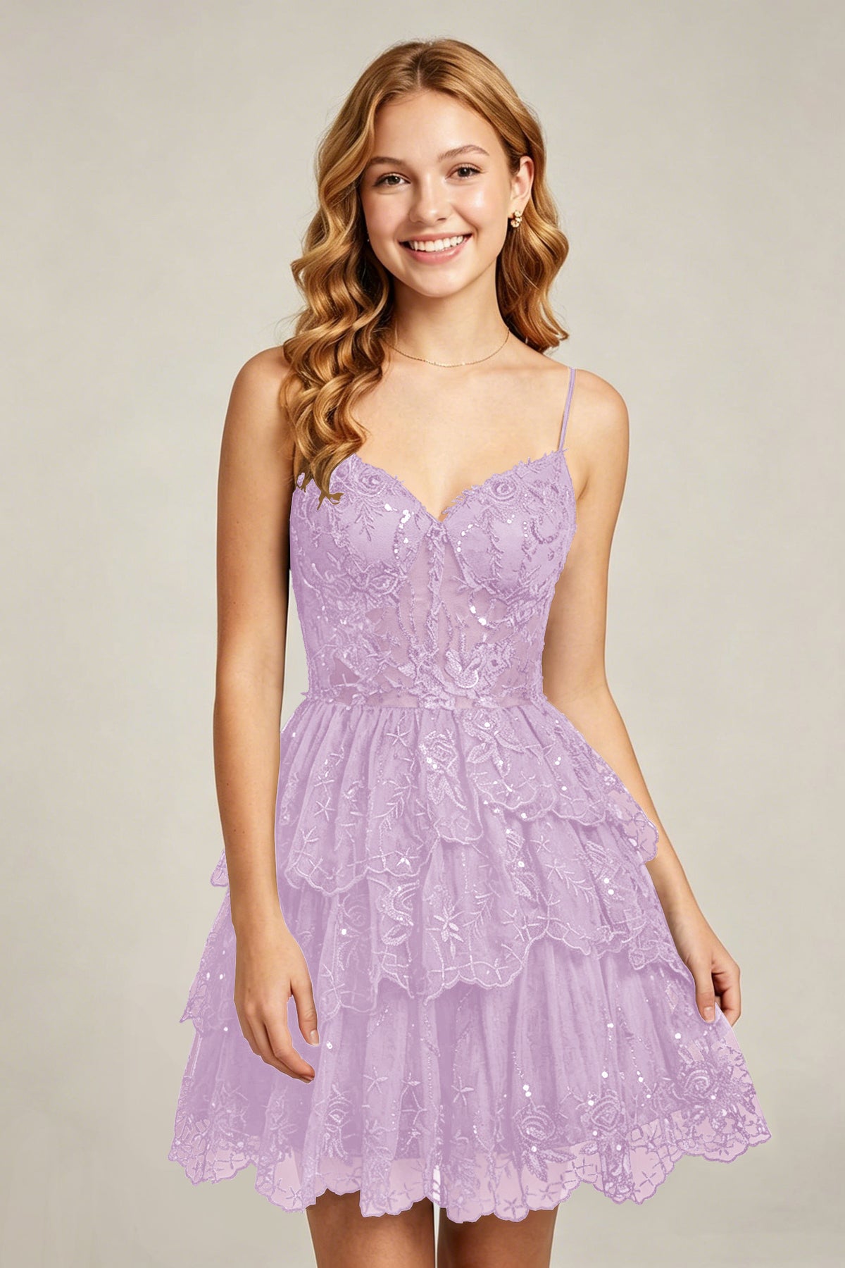 Sweetheart V-Neck Black Lace appliques Homecoming Dresses with Sequins