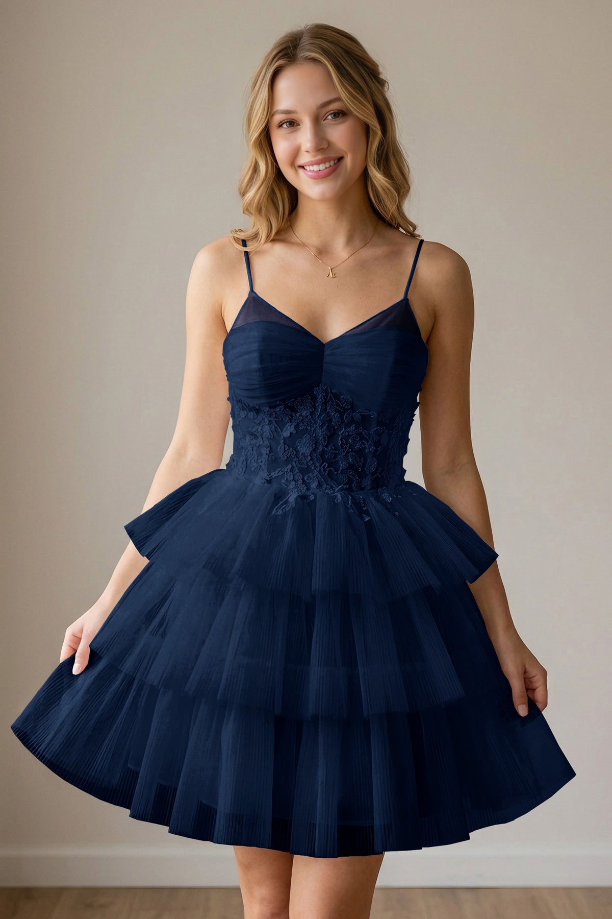 White Corset Tulle Short Homecoming Dresses With Tiered Ruffle
