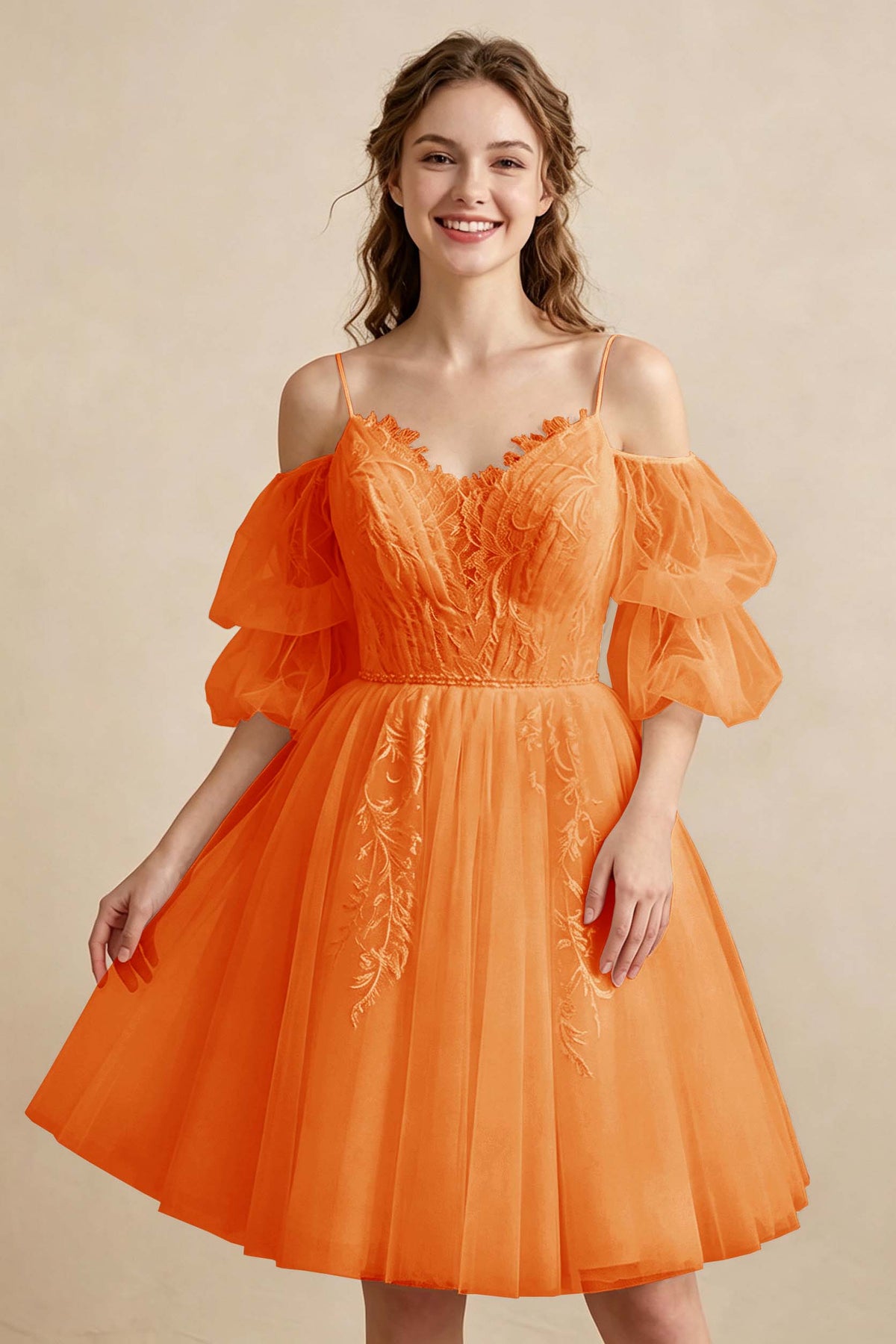White Off the Shoulder Sweetheart V-Neck Tulle Homecoming Dresses