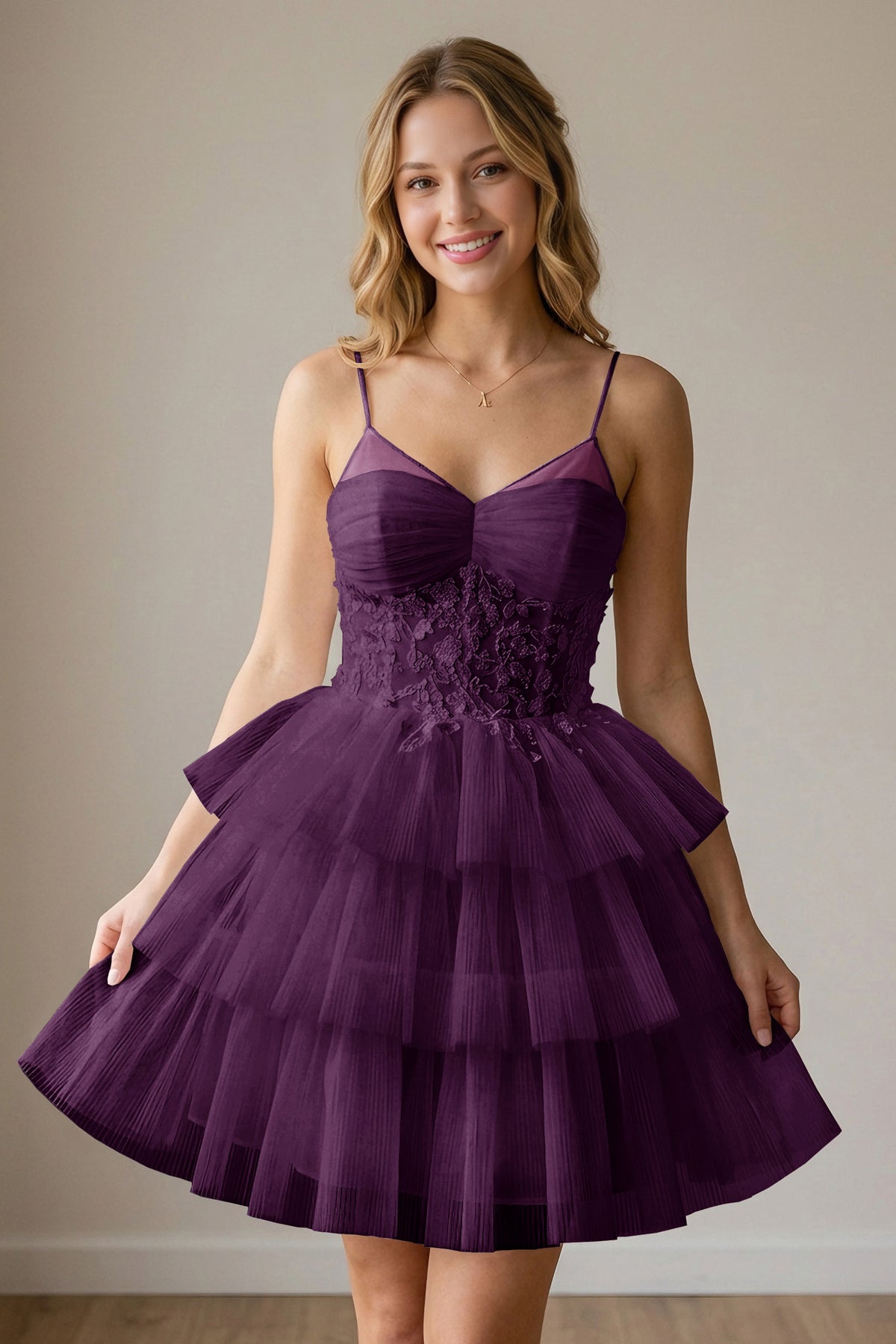 White Corset Tulle Short Homecoming Dresses With Tiered Ruffle