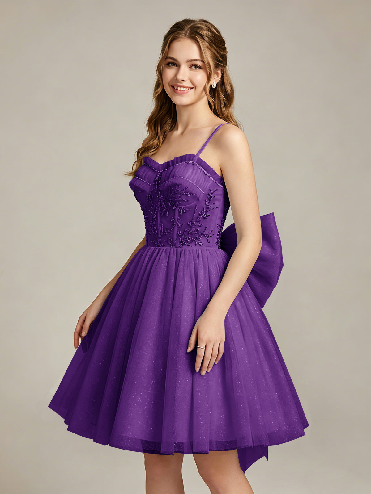 A-Line Light Cyan Sweetheart Tulle Homecoming Dresses with Lace Appliques