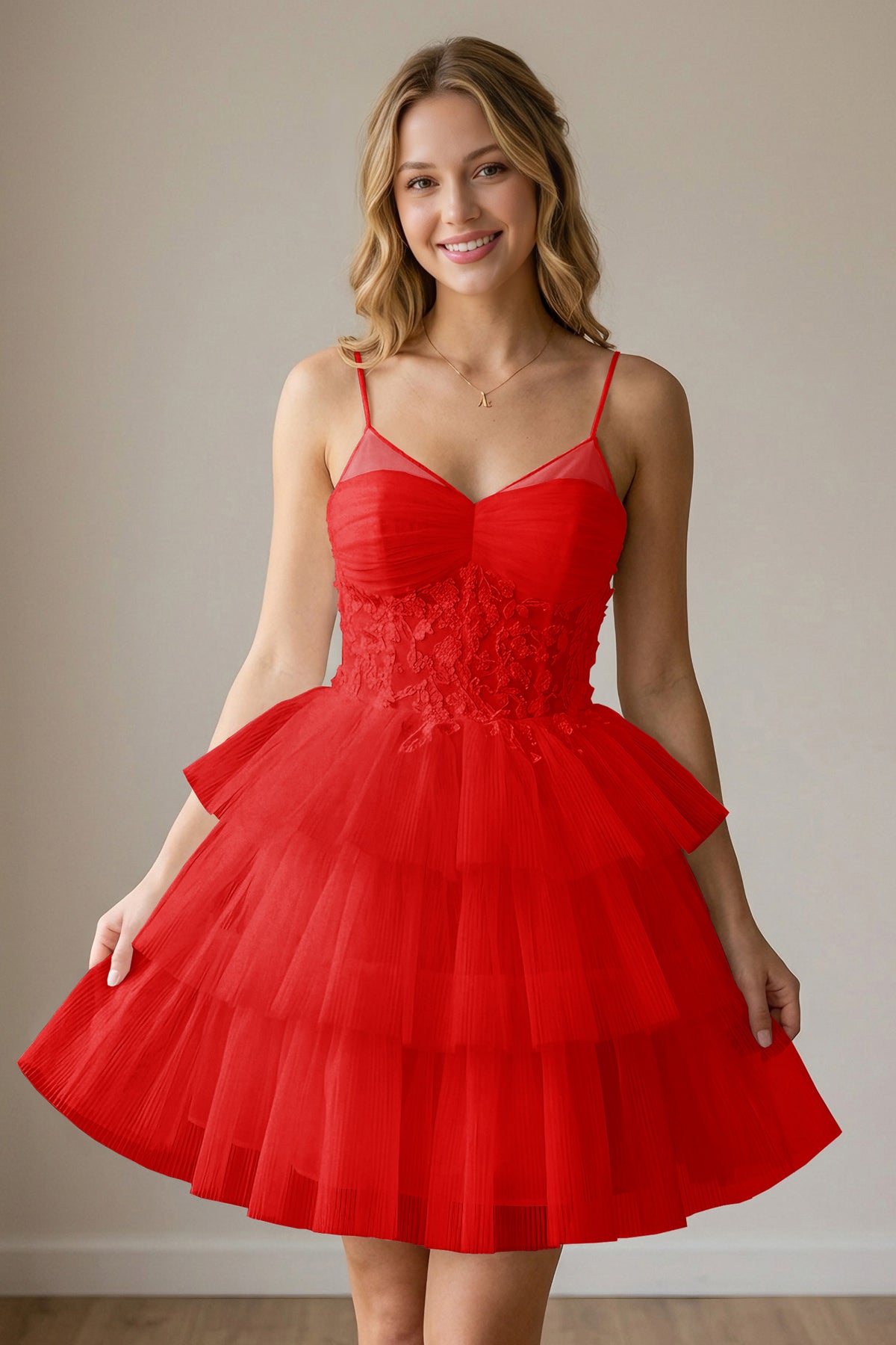 White Corset Tulle Short Homecoming Dresses With Tiered Ruffle