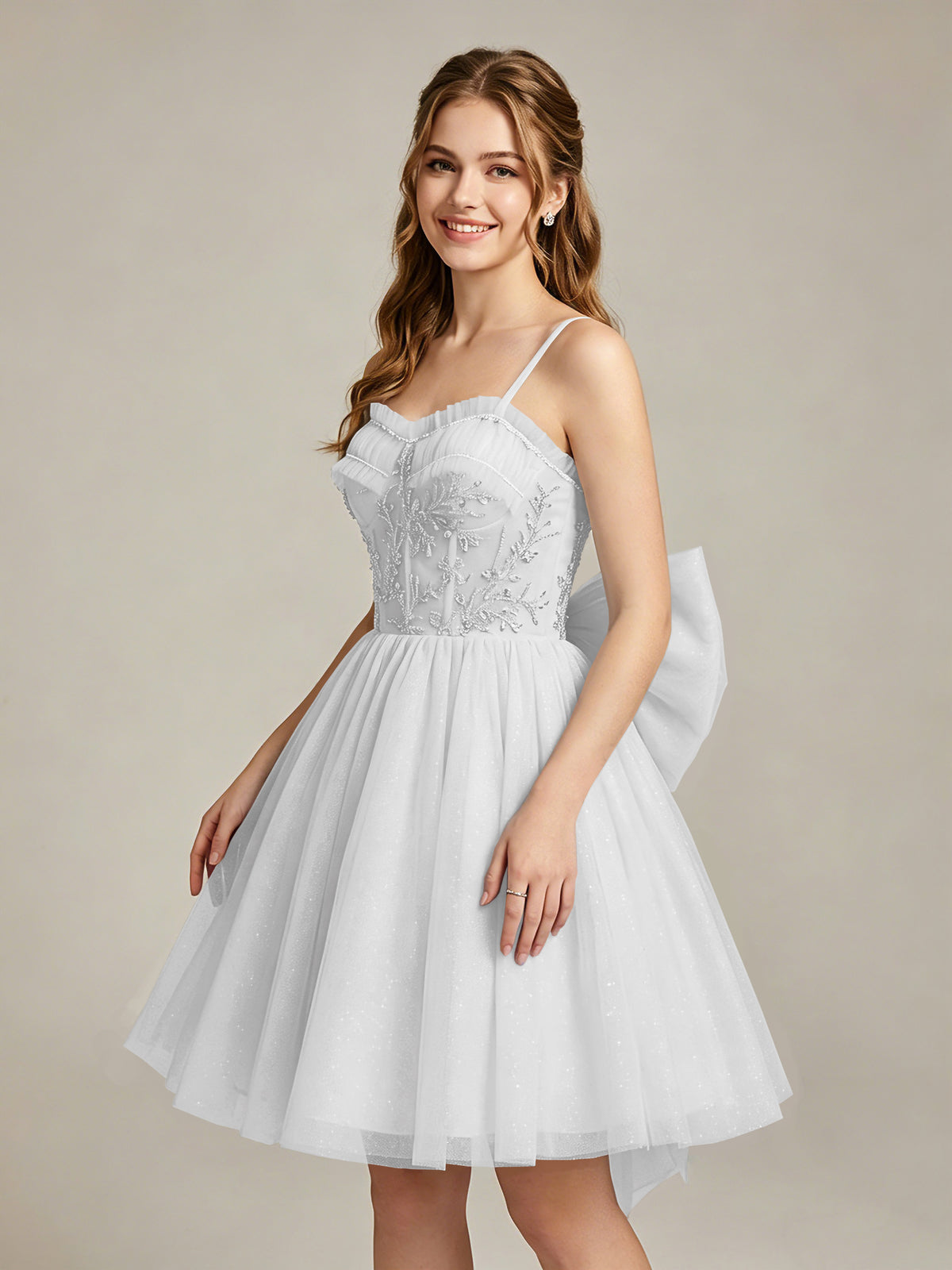 A-Line Light Cyan Sweetheart Tulle Homecoming Dresses with Lace Appliques