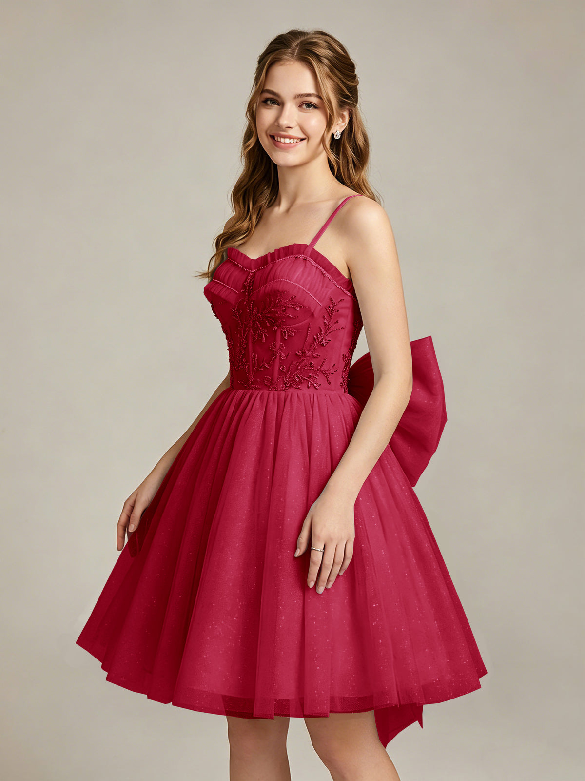 A-Line Light Cyan Sweetheart Tulle Homecoming Dresses with Lace Appliques