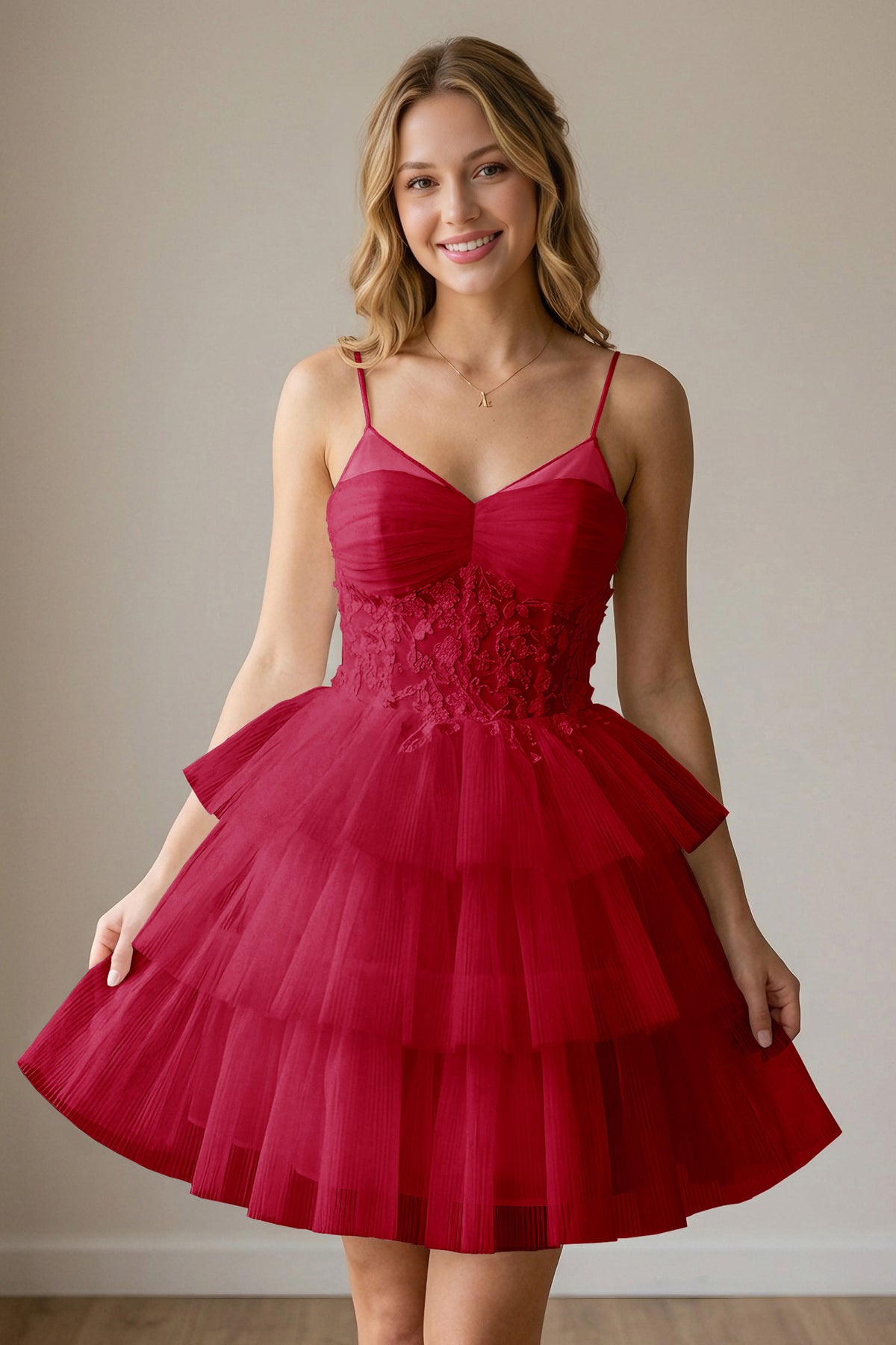 White Corset Tulle Short Homecoming Dresses With Tiered Ruffle