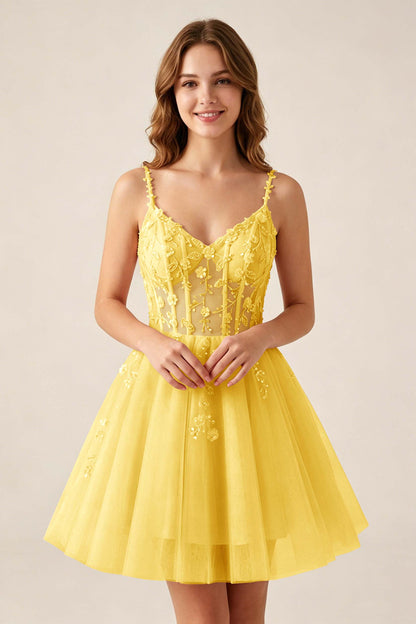 Blush Pink Sequin Corset Sleeveless Short Tulle Homecoming Dresses